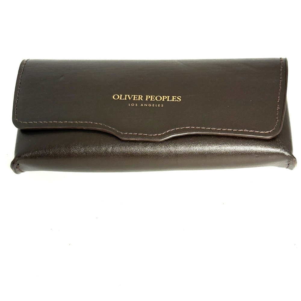 Oliver Peoples Los Angeles Brown Faux Leather Eyeglasses Sunglasses Hard Case